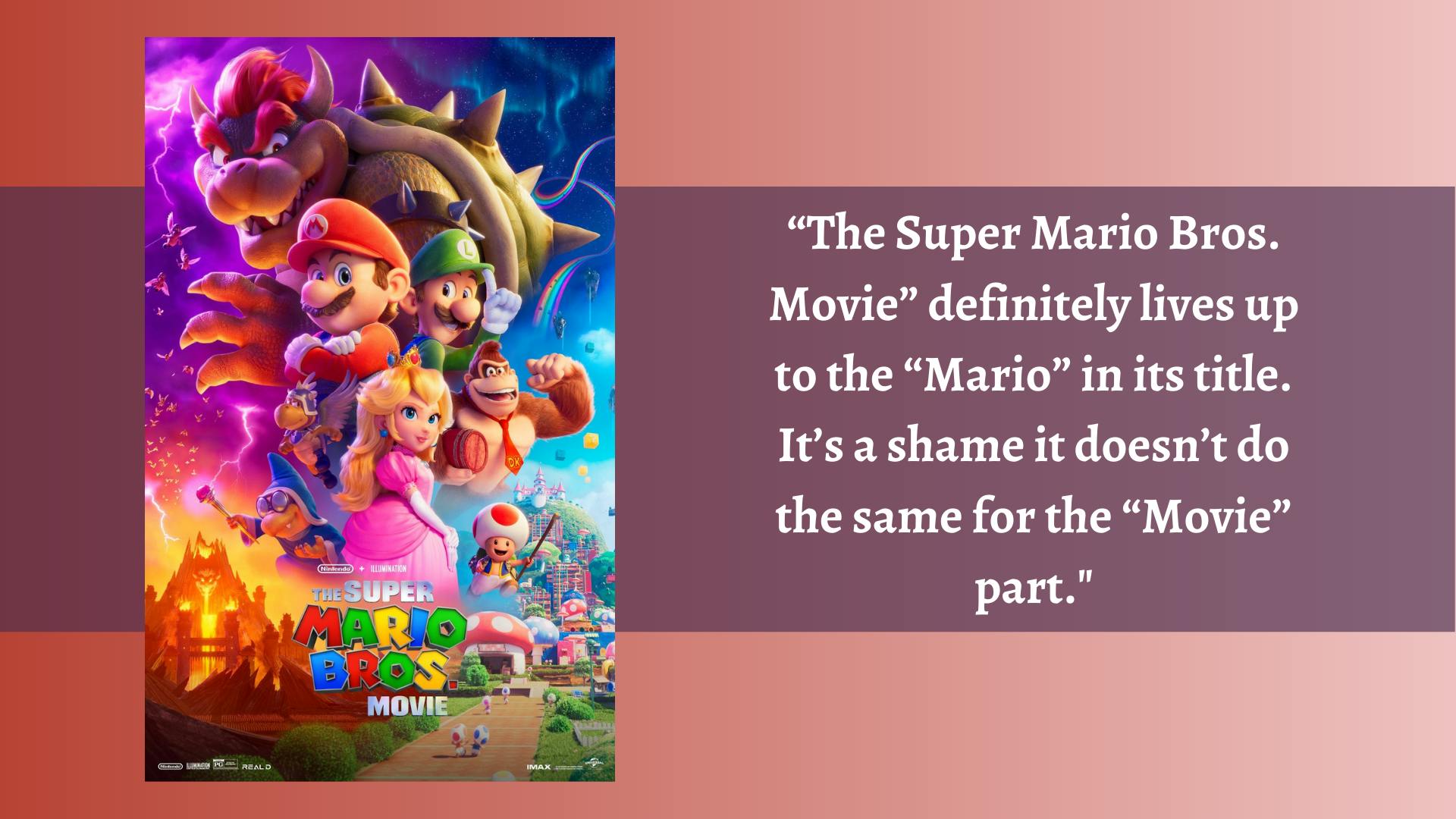 It's-a disappointment: Mario movie rehashes video game adaptation trash -  The Miami Student
